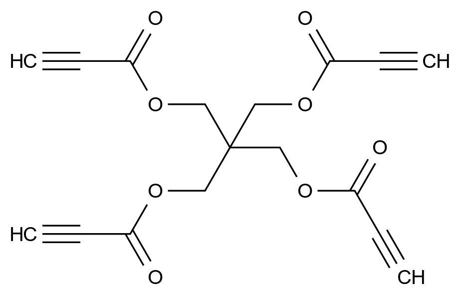  2,2-Bis((propioloyloxy)methyl)propane-1,3-diyl dipropiolate CAS 994-74-1 结构式 Chemical Structure