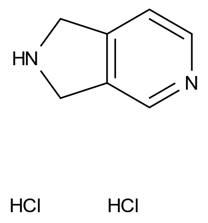 2,3-二氢-1H-吡咯并[3,4-c]吡啶二盐酸盐 2,3-Dihydro-1H-pyrrolo[3,4-c]pyridine Dihydrochloride CAS 6000-50-6 结构式 Chemical Structure