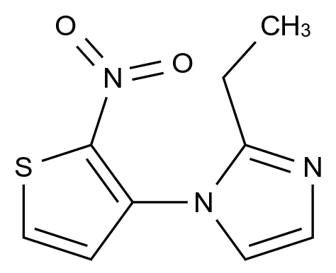 2-Ethyl-1-(2-nitrothiophen-3-yl)-1H-imidazole CAS 501443-53-4 chemical structure