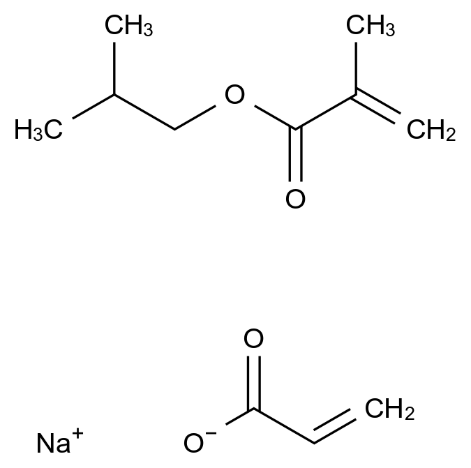  2-Propenoic acid, 2-methyl-, 2-methylpropyl ester, polymer with sodium 2-propenoate CAS 67923-96-0 结构式 Chemical Structure
