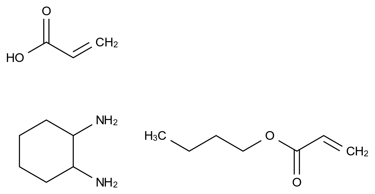 2-Propenoic acid, polymer with butyl 2-propenoate and 1,2-cyclohexanediamine CAS 72089-00-0 chemical structure
