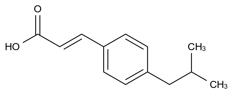 CAS No.:66734-95-0,3-(4-Isobutylphenyl)acrylic acid
