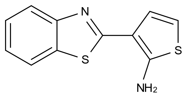  3-(Benzo[d]thiazol-2-yl)thiophen-2-amine CAS 306936-47-0 结构式 Chemical Structure
