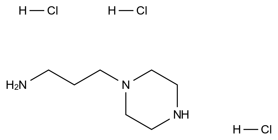  3-(Piperazin-1-yl)propan-1-amine trihydrochloride CAS 52198-67-1 结构式 Chemical Structure