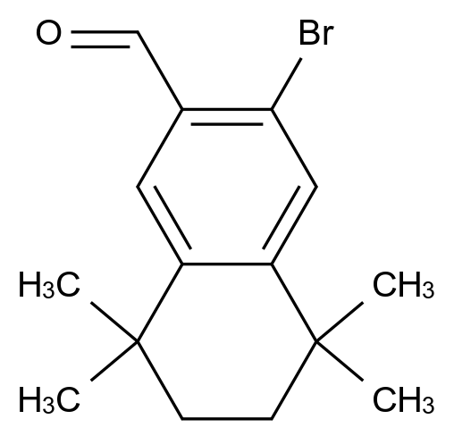  3-Bromo-5,5,8,8-tetramethyl-5,6,7,8-tetrahydronaphthalene-2-carbaldehyde CAS 410528-63-1 结构式 Chemical Structure