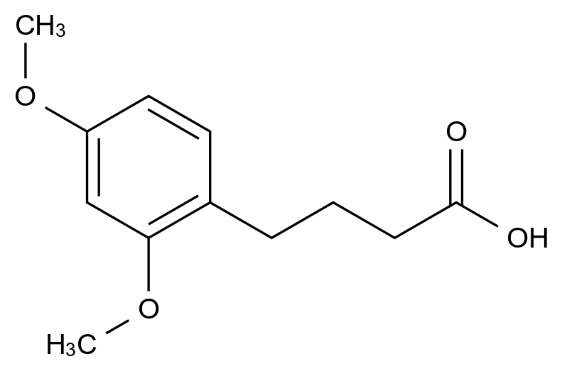 4-(2,4-Dimethoxyphenyl)butanoic acid CAS 96818-18-7 chemical structure
