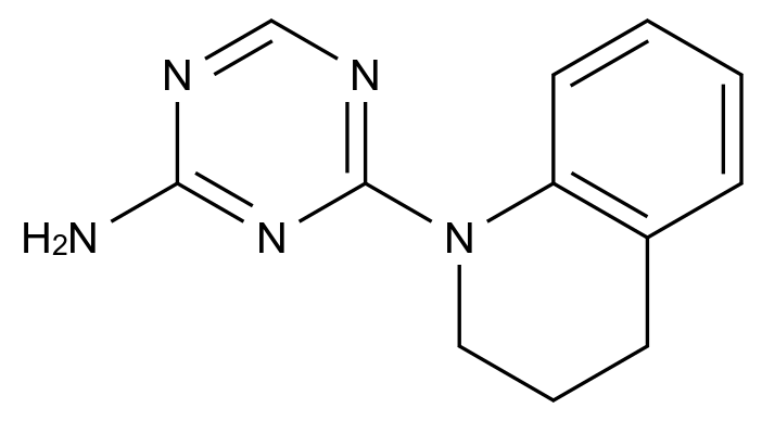 4-(3,4-Dihydro-1(2H)-quinolinyl)-1,3,5-triazin-2-amine CAS 879615-87-9 chemical structure
