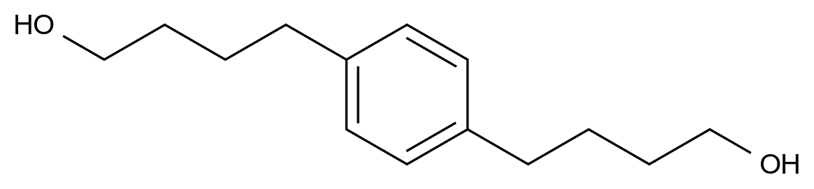 4,4'-(1,4-Phenylene)bis(butan-1-ol) CAS 21240-37-9 chemical structure