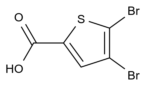 4,5-二溴噻吩-2-甲酸 4,5-Dibromothiophene-2-carboxylic Acid CAS 6324-10-3 结构式 Chemical Structure