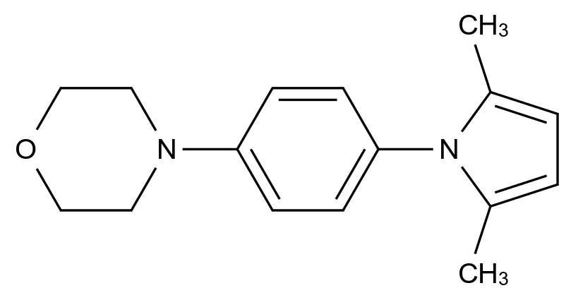  4-[4-(2,5-dimethyl-1H-pyrrol-1-yl)phenyl]morpholine CAS 340318-88-9 结构式 Chemical Structure