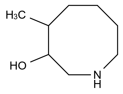  4-Methylazocan-3-ol CAS 2010091-89-9 结构式 Chemical Structure