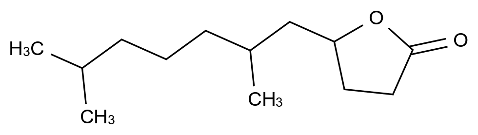  5-(2,6-Dimethylheptyl)dihydrofuran-2(3H)-one CAS 94135-51-0 结构式 Chemical Structure
