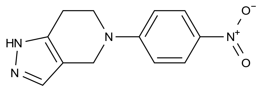  5-(4-Nitrophenyl)-4,5,6,7-tetrahydro-1H-pyrazolo[4,3-c]pyridine CAS 338758-04-6 结构式 Chemical Structure