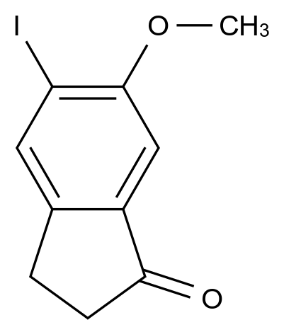  5-Iodo-6-methoxy-2,3-dihydro-1H-inden-1-one CAS 723760-70-1 结构式 Chemical Structure