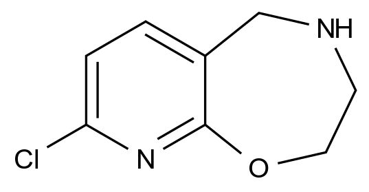 8-chloro-2,3,4,5-tetrahydropyrido[3,2-f][1,4]oxazepine CAS 956461-79-3 chemical structure