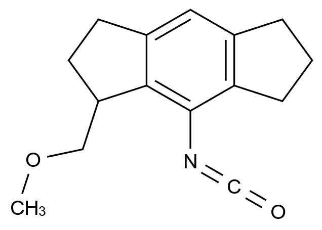  8-isocyanato-1-(methoxymethyl)-1,2,3,5,6,7-hexahydro-s-indacene CAS 2676862-08-9 结构式 Chemical Structure