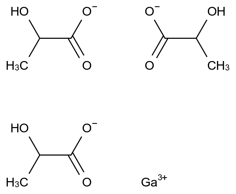 Gallium tris(2-hydroxypropanoate) CAS 25850-52-6 chemical structure