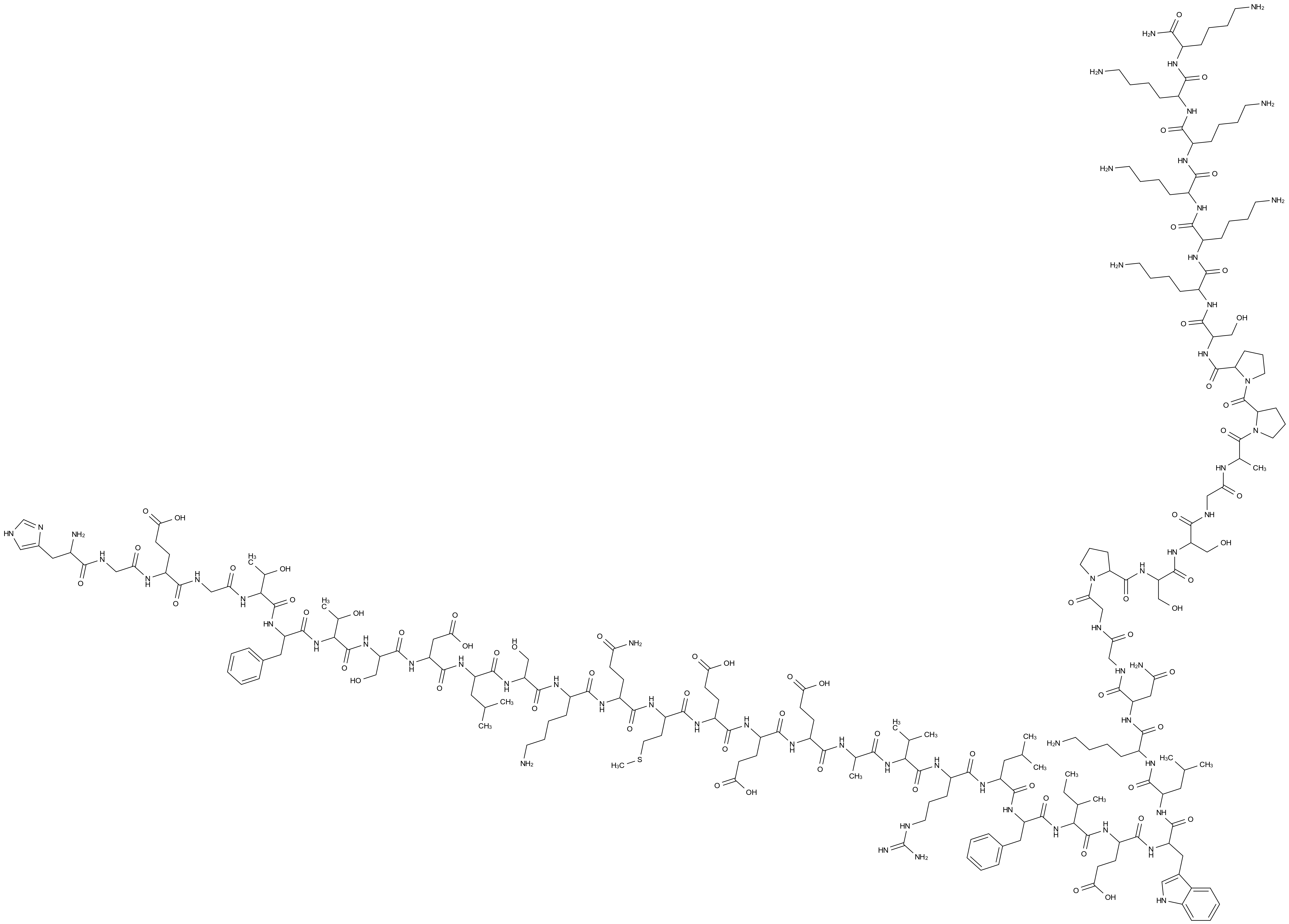利西拉来 Lixisenatide CAS 320367-13-3 结构式 Chemical Structure