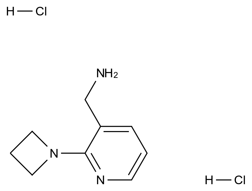 (2-(Azetidin-1-yl)pyridin-3-yl)methanamine dihydrochloride CAS 1956355-64-8 结构式 Chemical Structure