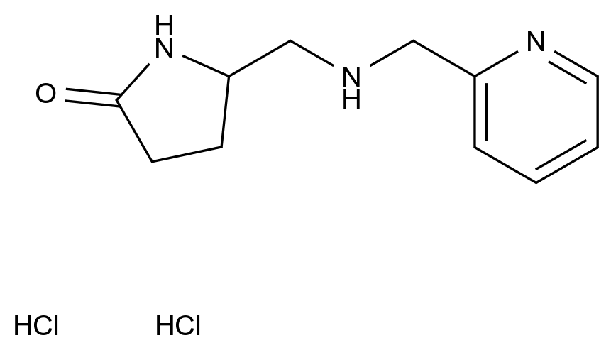  (5R)-5-{[(2-pyridinylmethyl)amino]methyl}-2-pyrrolidinone dihydrochloride CAS 1982987-83-6 结构式 Chemical Structure