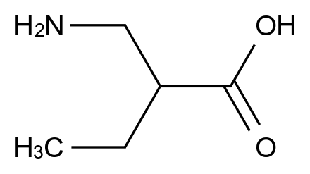  2-(Aminomethyl)butanoic acid CAS 4385-92-6 结构式 Chemical Structure