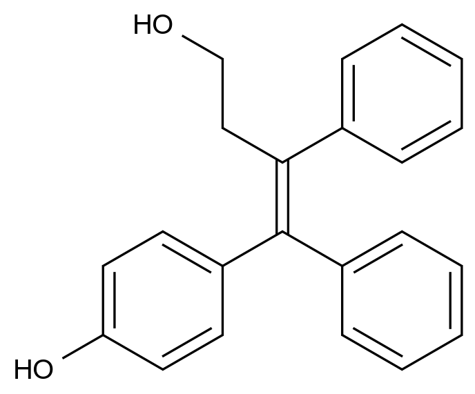 (Z)-4-(4-Hydroxy-1,2-diphenylbut-1-en-1-yl)phenol CAS 89778-37-0 chemical structure