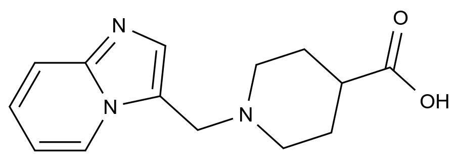  1-({Imidazo[1,2-a]pyridin-3-yl}methyl)piperidine-4-carboxylic acid CAS 904814-21-7 结构式 Chemical Structure