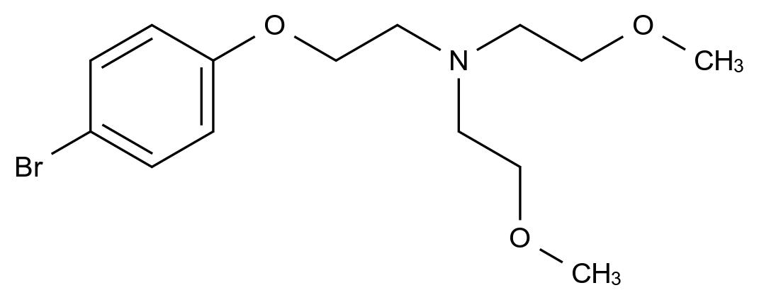  2-(4-Bromophenoxy)-N,N-bis(2-methoxyethyl)ethan-1-amine CAS 627039-80-9 结构式 Chemical Structure
