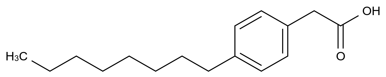 2-(4-辛基苯基)乙酸 2-(4-Octylphenyl)acetic acid CAS 64570-28-1 结构式 Chemical Structure