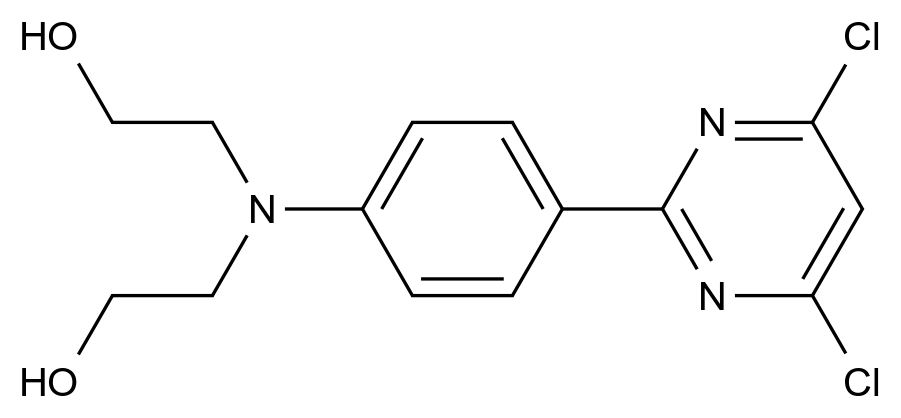  2,2'-((4-(4,6-Dichloropyrimidin-2-yl)phenyl)azanediyl)diethanol CAS 89508-38-3 结构式 Chemical Structure