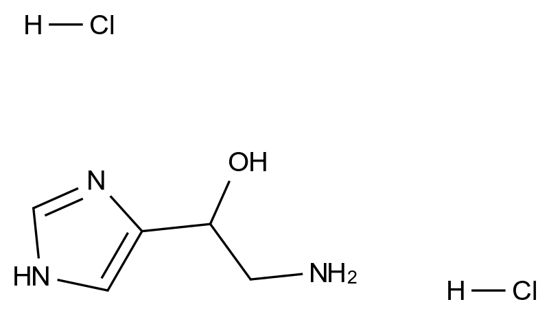 2-Amino-1-(1H-imidazol-4-yl)ethan-1-ol dihydrochloride CAS 64068-29-7 chemical structure