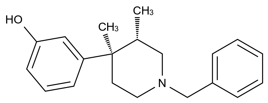  3-(rac-1-Benzyl-3,4-dimethylpiperidin-4-yl)phenol CAS 309264-43-5 结构式 Chemical Structure