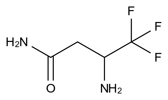  3-Amino-4,4,4-trifluorobutyramide CAS 453-32-7 结构式 Chemical Structure