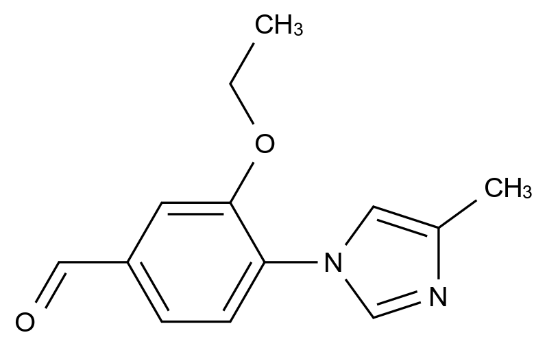  3-ethoxy-4-(4-methyl-1H-imidazol-1-yl)benzaldehyde CAS 870837-28-8 结构式 Chemical Structure