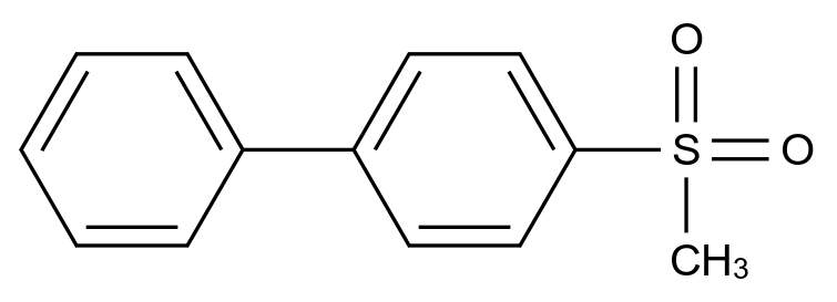  4-(Methylsulfonyl)-1,1'-biphenyl CAS 6462-34-6 结构式 Chemical Structure
