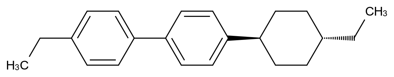  4-Ethyl-4'-(trans-4-ethylcyclohexyl)-1,1'-biphenyl CAS 93393-40-9 结构式 Chemical Structure
