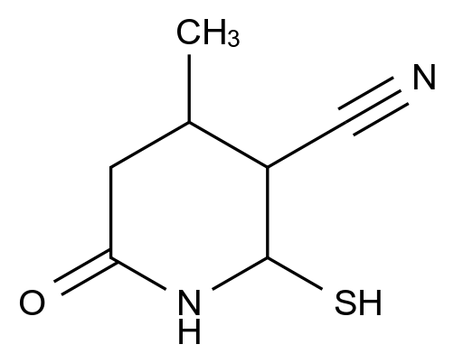  4-methyl-6-oxo-2-sulfanyl-1H-pyridine-3-carbonitrile CAS 93272-85-6 结构式 Chemical Structure