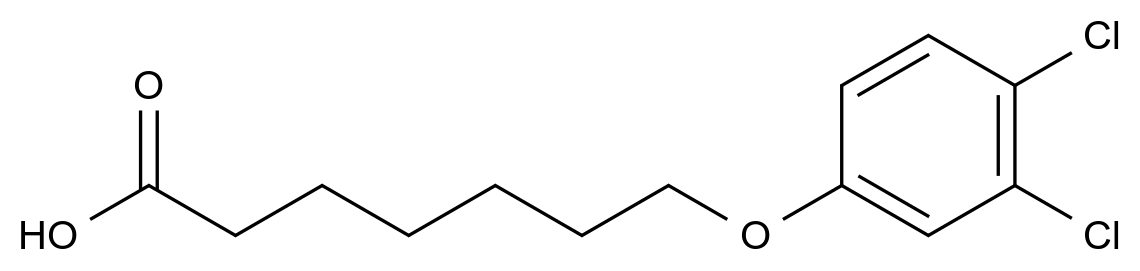  7-(3,4-Dichlorophenoxy)heptanoic acid CAS 87411-44-7 结构式 Chemical Structure