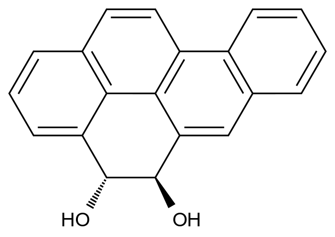 苯并芘相关化合物1(反式-苯并[a]芘-4,5-二氢二醇) Benzopyrene Related Compound 1 (trans-Benzo[a]pyrene-4, 5-Dihydrodiol) CAS 37571-88-3 结构式 Chemical Structure