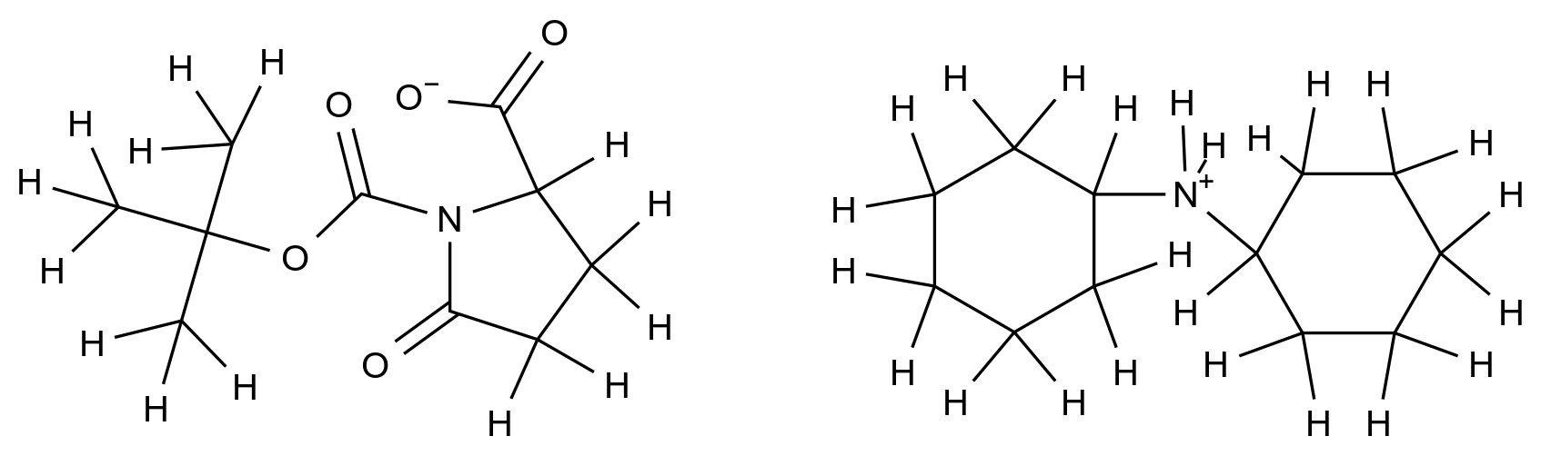 Dicyclohexylammonium (S)-1-(tert-butoxycarbonyl)-5-oxopyrrolidine-2-carboxylate CAS 4677-75-2 结构式 Chemical Structure