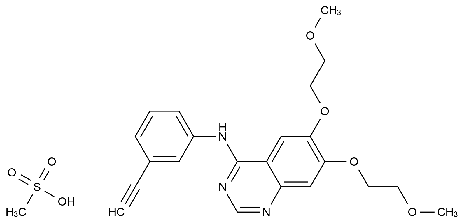 CAS No.:248594-19-6,Erlotinib 甲磺酸盐
