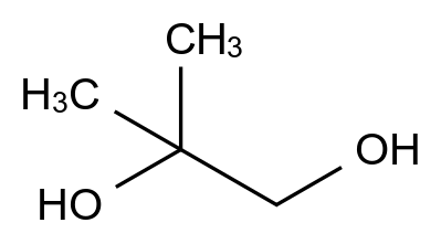  Isobutene Glycol CAS 558-43-0 结构式 Chemical Structure