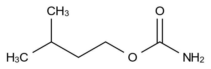 Isopentyl carbamate CAS 543-86-2 chemical structure