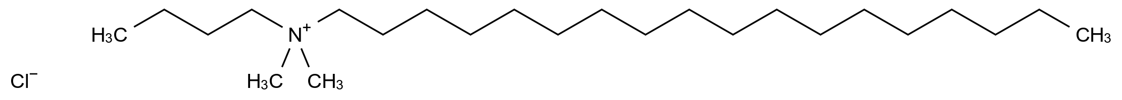  N-butyl-N,N-dimethyloctadecan-1-aminium chloride CAS 88216-07-3 结构式 Chemical Structure