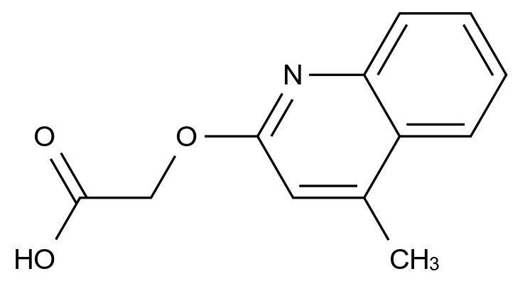 2-[(4-methylquinolin-2-yl)oxy]acetic acid 2-[(4-methylquinolin-2-yl)oxy]acetic acid CAS 194659-06-8 结构式 Chemical Structure
