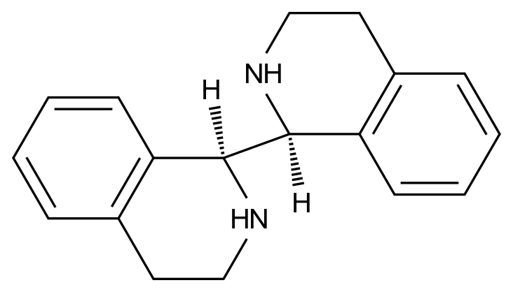  (1S,1'S)-1,1',2,2',3,3',4,4'-octahydro-1,1'-biisoquinoline CAS 634180-45-3 结构式 Chemical Structure