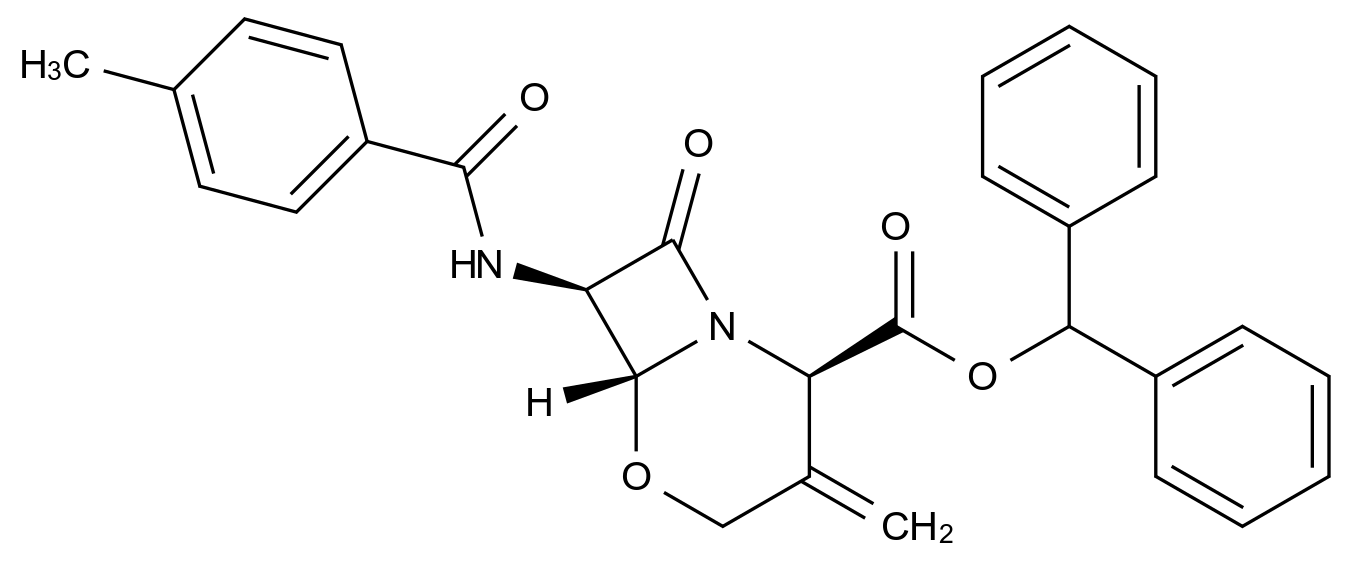 CAS No.:68313-81-5,(2R,6R,7R)-3-Methylene-7-[(4-methylbenzoyl)amino]-8-oxo-5-oxa-1-azabicyclo[4.2.0]octane-2-carboxylic acid diphenylmethyl ester