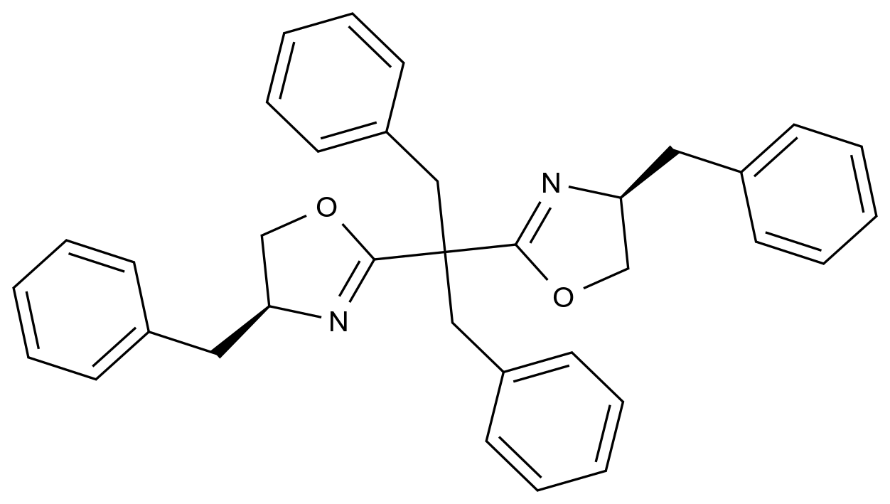  (4S,4'S)-2,2'-[2-Phenyl-1-(phenylmethyl)ethylidene]bis[4,5-dihydro-4-(phenylmethyl)oxazole] CAS 583058-02-0 结构式 Chemical Structure