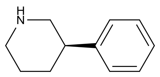  (R)-3-Phenylpiperidine CAS 430461-56-6 结构式 Chemical Structure