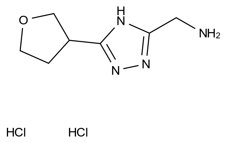 [5-(oxolan-3-yl)-4H-1,2,4-triazol-3-yl]methanamine dihydrochloride [5-(oxolan-3-yl)-4H-1,2,4-triazol-3-yl]methanamine dihydrochloride CAS 1989671-50-2 结构式 Chemical Structure
